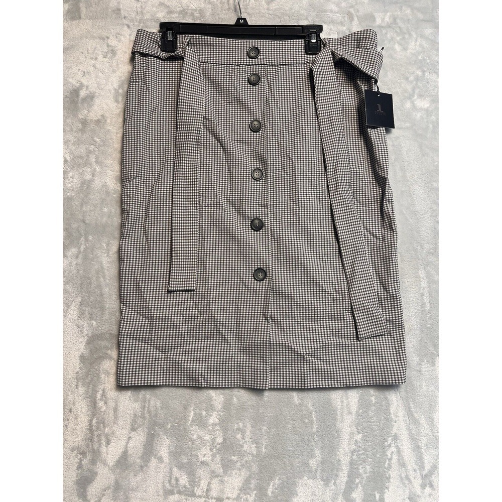 Jules & Leopold Women's Black White Plaid Button Skirt  XL‎ Preppy clueless 90s